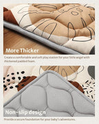 Blissful Diary Baby Play Mats for Floor, 47x47 Playpen Mat, Thicker Cushioning - Image 5