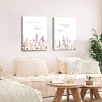 2 Pcs Wildflower Nursery Canvas Wall Art Flower Botanical Sentence Wall Decor - Image 7