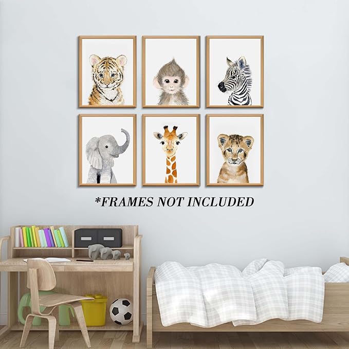 Jungle Safari Wall Art Decor for Baby Nursery Room - Image 3
