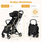 BABY JOY Lightweight Baby Stroller, Compact Travel Stroller - Image 7