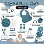 Baby Led Weaning Supplies, 17 Piece BPA-Free Silicone Feeding Set, Eating - Image 2