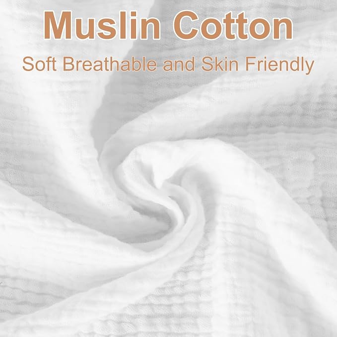 2 Pack Muslin Fitted Crib Sheets - Image 6