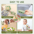 WAJIAYON Easter Bunny Baby Breastmilk Popsicle Molds & Baby Fruit Feeder - Image 4