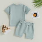 Rtnnsbbfcm Newborn Baby Boy Summer Clothes Short Sleeve Color Block Front - Image 3