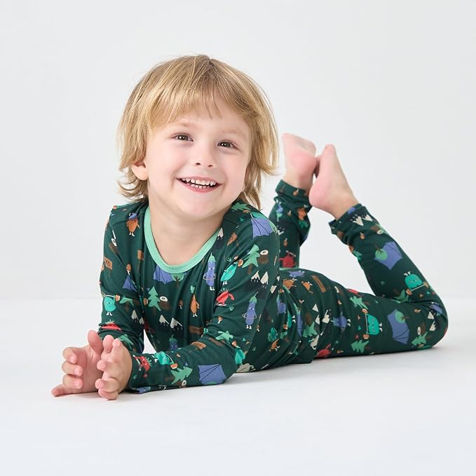 pureborn Baby Toddler Kids Viscose from Bamboo Pajamas Set Pjs 2pcs 18M-8Y - Image 3