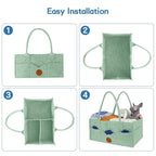 Maliton Baby Diaper Caddy, Nursery Storage Bin & Car Organizer - Image 8