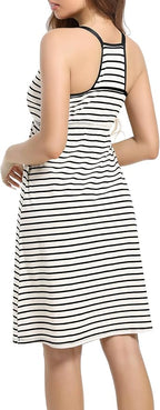 SUIEK 3-Pack Maternity Nursing Nightgown Cotton Breastfeeding Dress Pregnancy - Image 3