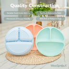 WeeSprout Silicone Divided Plates, 100% Food Grade Silicone Divided Plates - Image 4