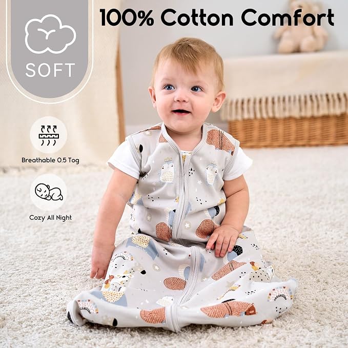 Yoofoss Baby Sleep Sack 18-24 Months 0.5 Tog Wearable Blanket - Image 2