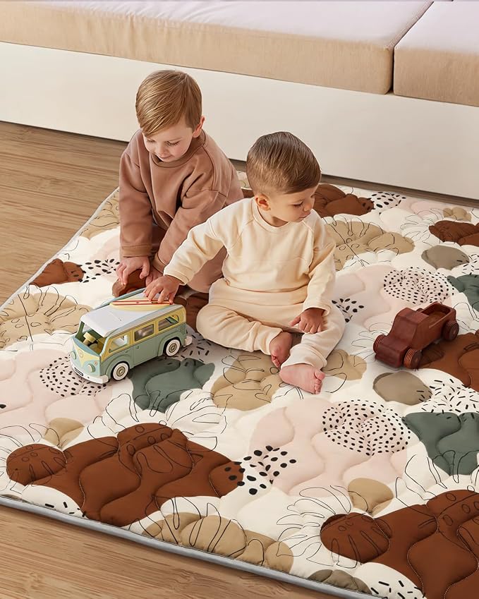 Blissful Diary Baby Play Mats for Floor, 71x59 Inch Extra Thicker & Large Soft - Image 7