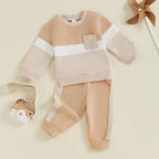 Toddler Baby Boy Fall Outfits Long Sleeve Crew Neck Pullover Sweatshirt + - Image 2
