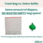 Diaper Dekor Classic Hands-Free Diaper Pail Gift Set | Just Step–Drop–Done | - Image 7