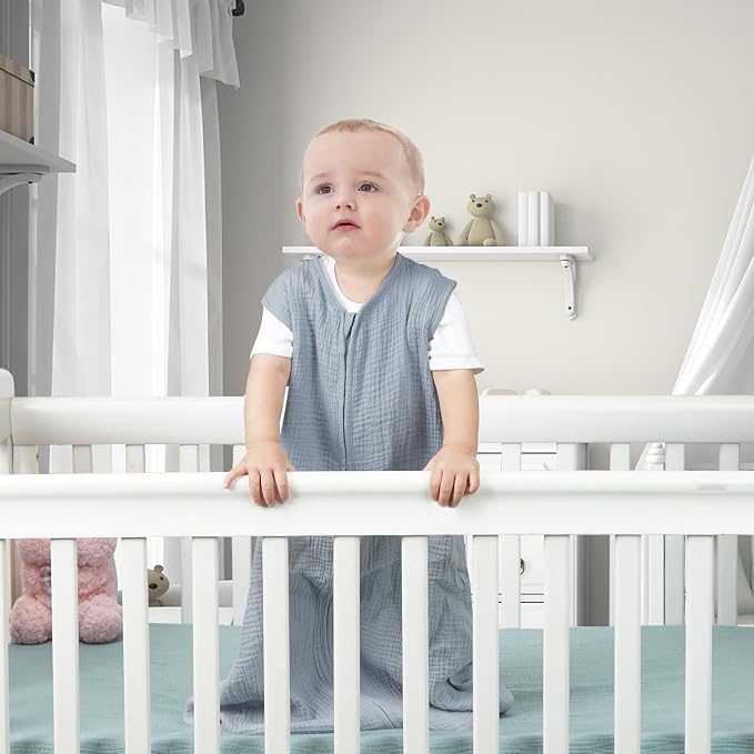 2 Pack Baby Sleep Sack 12-18 Months 100% Organic Cotton Muslin Baby Sleeping - Image 2