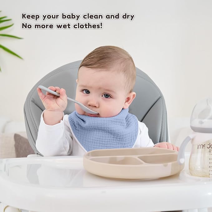 Susurration Muslin Baby Bibs 10Pack Bandana Drool Bibs Soft Adjustable Newborn - Image 5