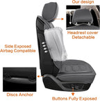 Pariitadin Leather Car Seat Covers Full Set, Waterproof Breathable Faux Leather - Image 6