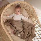 Knitted Organic Cotton Baby Blanket- Swaddle Blanket - Image 2
