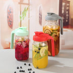 Glass Pitcher with Lid, 64 OZ Mason Jar Pitcher Double Leak Proof, 2 Quart - Image 7