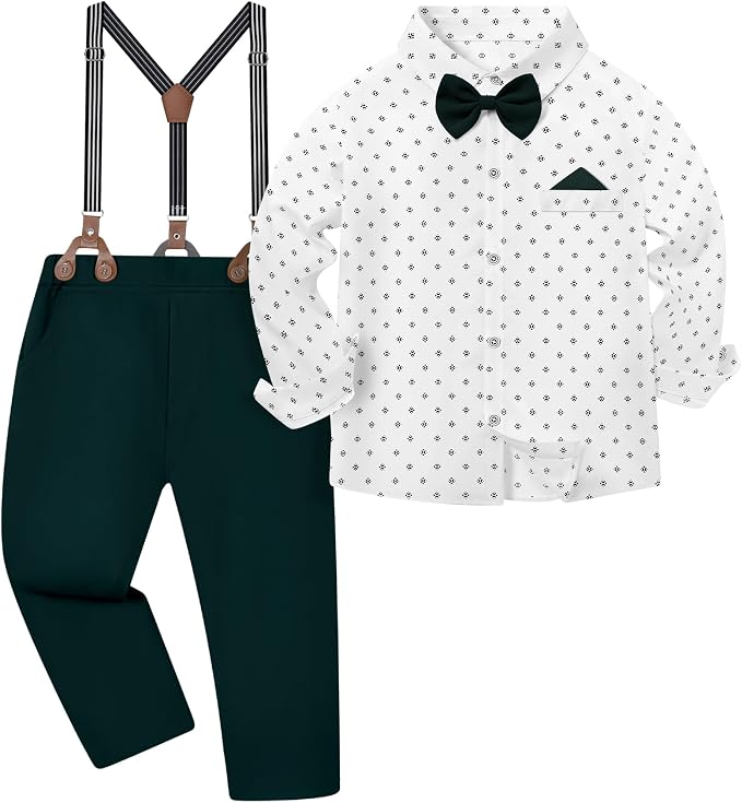 nilikastta Toddler Boy Outfit Boy Suit Boy Dress Shirt by Nilikastta