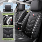 Leather Car Seat Covers Fit for LR Range Rover 2022-2025, 5 Seater Waterproof - Image 2