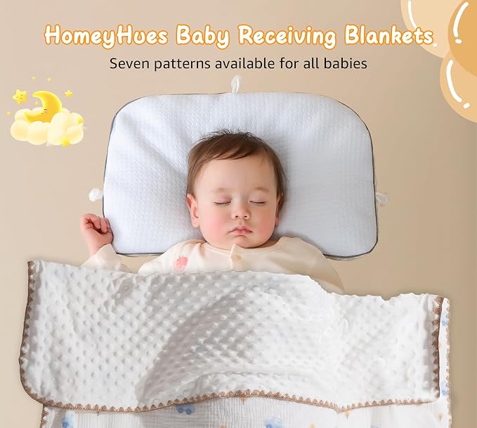 Baby Blanket Double Layer Cotton 40 x 40 Soft Receiving Blanket - Image 3