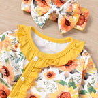 Aalizzwell Baby Girls Romper Outfit Fall Winter Clothes - Image 4