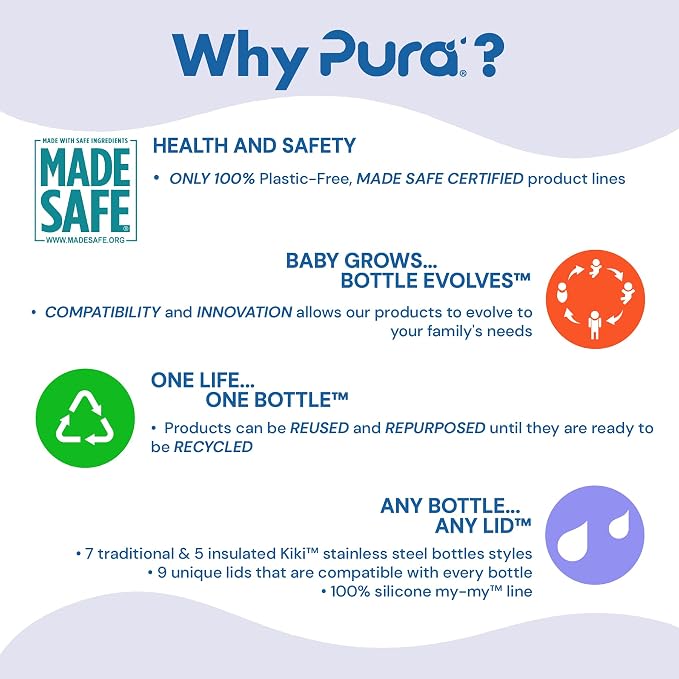 Pura Kiki 7oz Stainless Steel Insulated Infant Bottle – Includes Silicone - Image 6