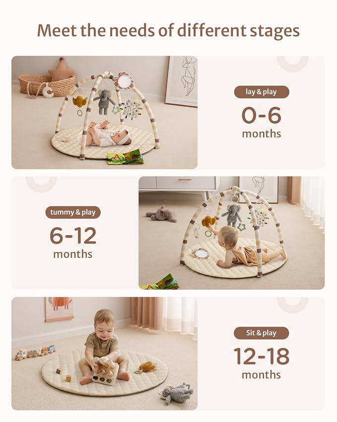 Blissful Diary Baby Play Gym Mat, Tummy Time Activity Mat - Image 5