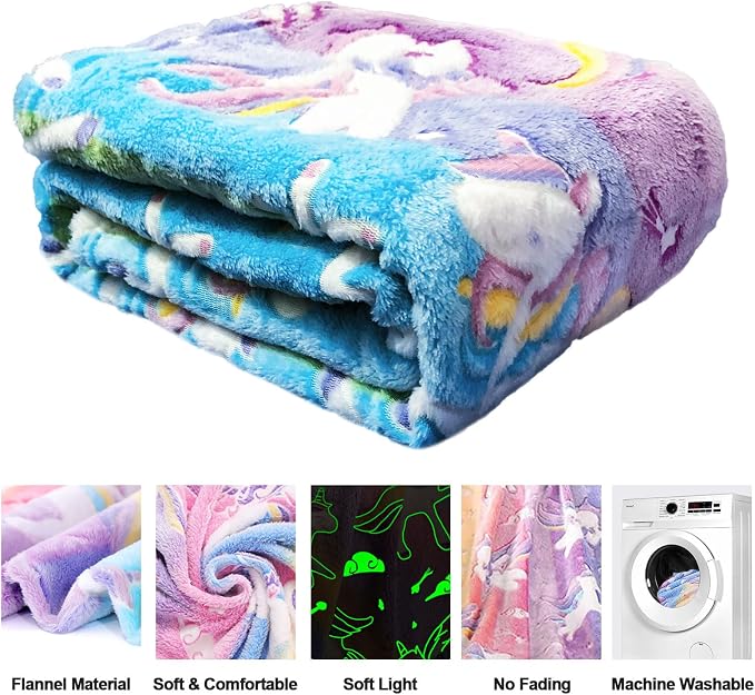 Unicorn Glow in The Dark Blanket - Image 5