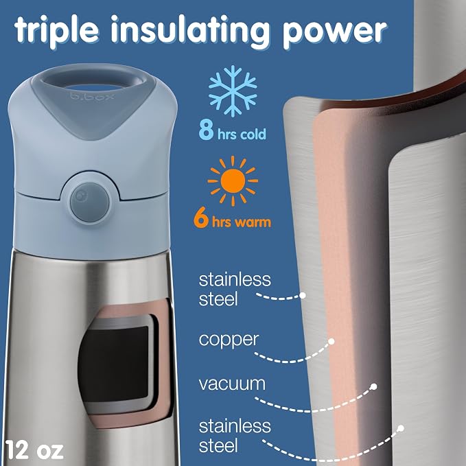 b.box 12 oz Insulated Water Bottle: Keeps Drinks Cold up to 8 Hours, Warm up to - Image 4
