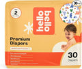 Hello Bello Premium Diapers Size 2, Happy Camper Designs, 30ct Jumbo Pack by HelloBello