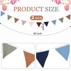 Oudain 15.5 ft Pennant Banner Flags, Each 7.75 ft - Image 2