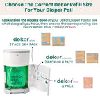 Diaper Dekor Classic Hands-Free Diaper Pail Gift Set | Just Step–Drop–Done | - Image 6