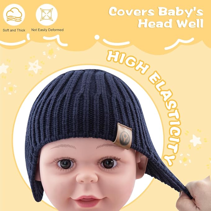 Baby Winter Hat Kids Knit Beanie - Image 3