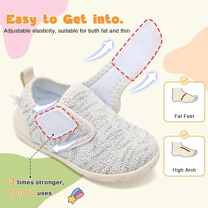 FEETCITY Baby Walking Shoes Barefoot Baby Shoes Infant Sneakers Newborn Crib - Image 2