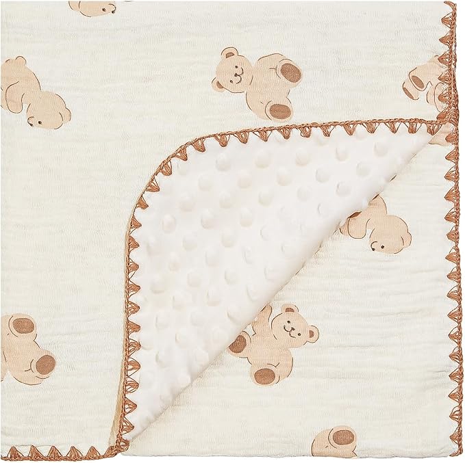 Baby Blanket Double Layer Cotton 40 x 40 Soft Receiving Blanket by Unknown