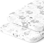 Cradle Sheets Fitted 18 x 36 Inch – Snuggly Soft 100% Jersey Cotton – Grey by JoeyJoan