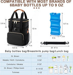 Breastmilk Cooler Bag with Ice Pack Fits 6 Baby Bottles Up to 9 Ounce, - Image 4