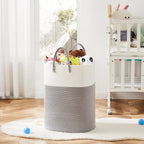 Laundry Basket, Woven Cotton Rope Laundry Hamper, Versatile Storage - Image 6