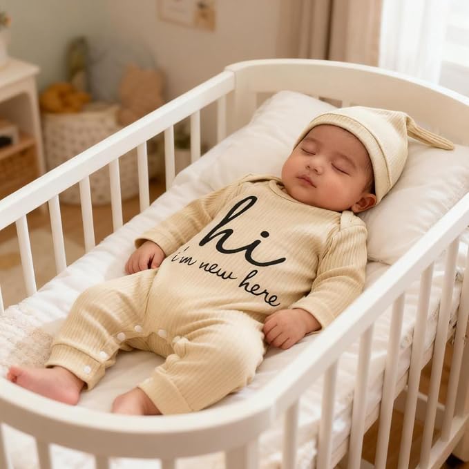 GRNSHTS Newborn Baby Boy Romper Coming Home Outfits Letter Print Bodysuit - Image 7
