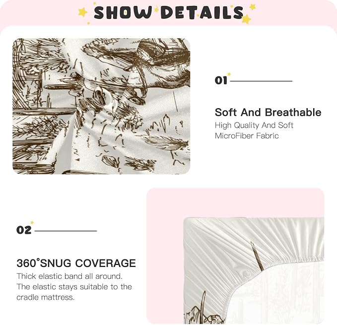 Desert Cowboy Crib Sheets, Crib Sheets - Image 4