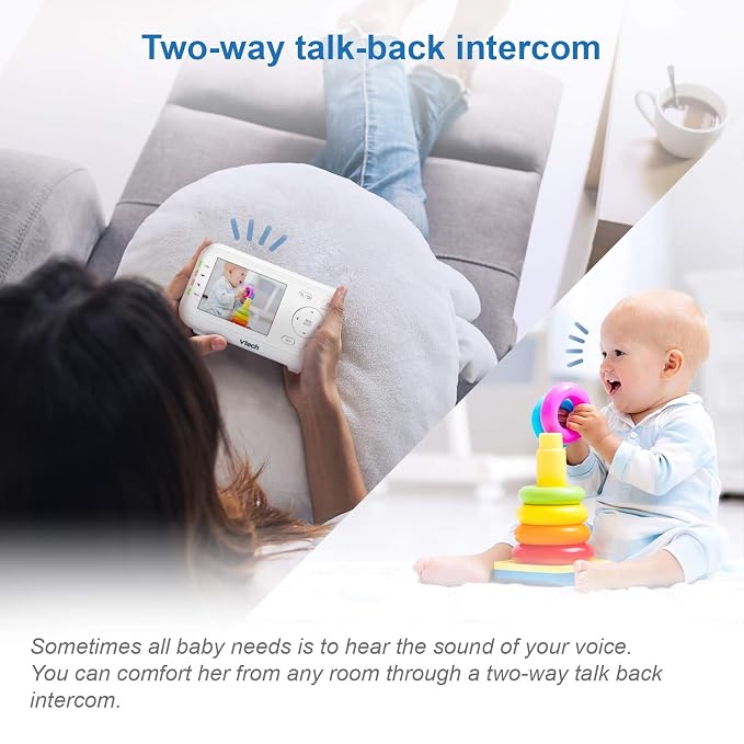 VTech Video Baby Monitor with 1000ft Long Range, Auto Night Vision, 2.8” Screen - Image 6