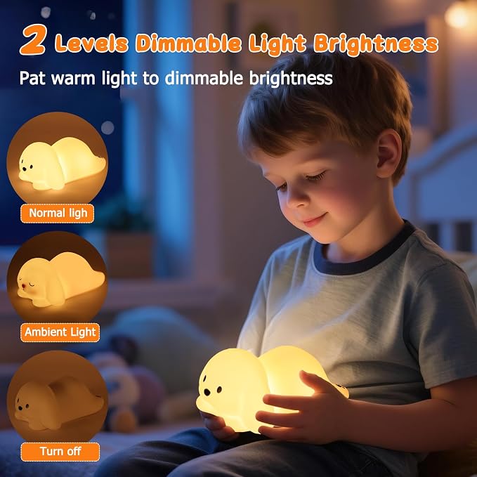 Tremdwoto Dog Night Light for Kids, Cute 7 Colorful Night Light Baby Girl - Image 5