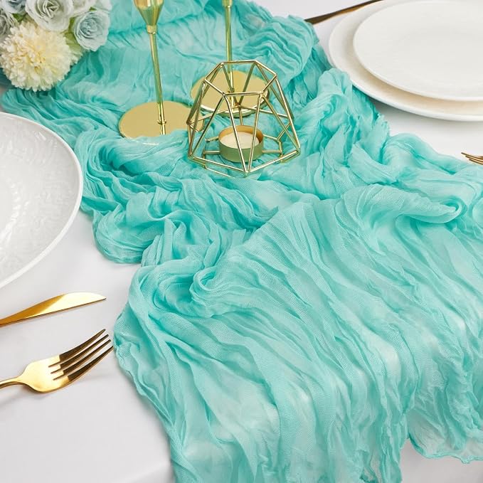FEXIA Sky Blue Table Runner 35x120 Inches - Image 2
