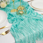 FEXIA 3 Pack Sky Blue Table Runner 35x120 Inches - Image 2