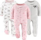 The Peanutshell Baby Sleepers for Girls Set of 3 by ThePeanutshell