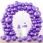 90pack Metallic Purple Balloons Different Size 18/12/10/5 Inch Metallic Purple by Voircoloria