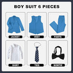 JPF Boy's Formal Suit Set Slim Fit Kids Tuxedo Suits - Image 2