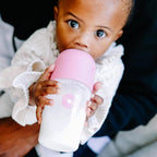 PopYum 9 oz Pink Anti-Colic Formula Making/Mixing/Dispenser Baby Bottles - Image 3