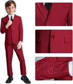 Boys Suit for Kids Teens Formal 5 Piece Tuxedo Suit Set - Image 3