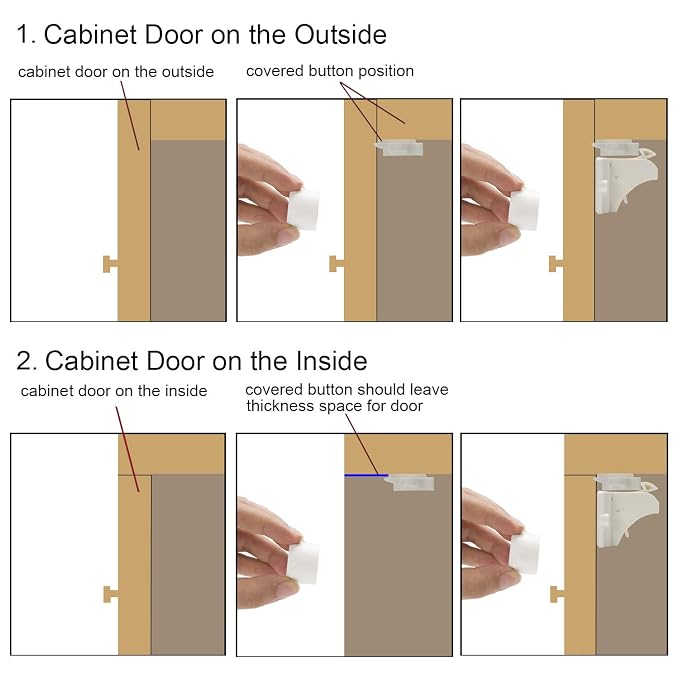 Vmaisi Adhesive Magnetic Cabinet Locks - Image 3